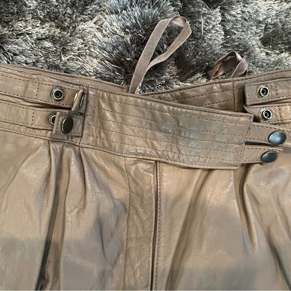 Vintage Arlando Motorcycle Dress Pant High Rise Leather Pant - Picture 5 of 11